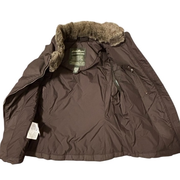 Eddie Bauer Women's Brown Quilted Vest Premium Goose Down - Picture 3 of 8